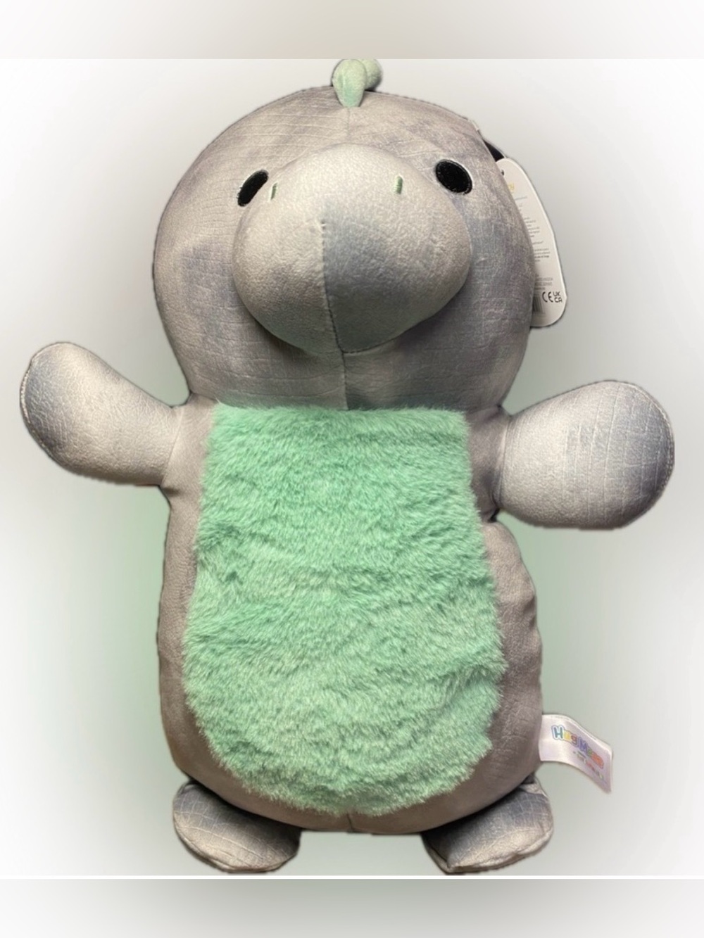Squishmallows HugMees Xander the T-Rex 14 Inch Plush Grey Green Dinosaur NWT